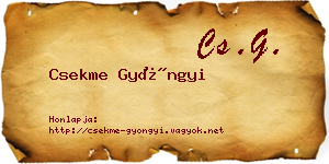 Csekme Gyöngyi névjegykártya