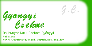 gyongyi csekme business card
